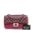 Chanel B Chanel Red Burgundy Lambskin Leather Leather Paris Edinburgh Medium Tricolor Single Flap Italy