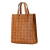 MCM B MCM Brown Coated Canvas Fabric Small Visetos Aren Tote Korea, South