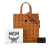 MCM B MCM Brown Coated Canvas Fabric Small Visetos Aren Tote Korea, South