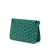 Goyard B Goyard Green Coated Canvas Fabric Goyardine Plumet Pocket Wallet France