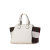 Burberry B Burberry White with Black Calf Leather Mega Check Trimmed Harcourt Satchel China