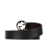 Gucci B Gucci Black Calf Leather Guccissima Interlocking G Reversible Belt Italy