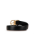 Salvatore Ferragamo AB Ferragamo Black Calf Leather Gancini Belt Italy