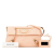 Balenciaga AB Balenciaga Pink Salmon Calf Leather Motocross Metallic Edge Envelope Clutch With Strap Italy