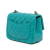 Chanel AB Chanel Blue Turquoise Lambskin Leather Leather Mini Square Classic Lambskin Single Flap Italy