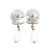 Chanel AB Chanel Silver Silver Metal CC Lacquered Bead Swing Push Back Earrings France