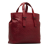 Bottega Veneta AB Bottega Veneta Red Calf Leather Large Intrecciato Cesta Tote Bag Italy