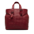 Bottega Veneta AB Bottega Veneta Red Calf Leather Large Intrecciato Cesta Tote Bag Italy