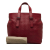 Bottega Veneta AB Bottega Veneta Red Calf Leather Large Intrecciato Cesta Tote Bag Italy