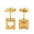 Hermès AB Hermès Gold Gold Plated Metal Cage dH Earrings France