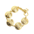 Chanel B Chanel Gold Gold Plated Metal CC Medallion Bracelet France