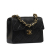 Chanel B Chanel Black Lambskin Leather Leather Mini Square Classic Lambskin Flap France