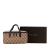 Gucci B Gucci Brown Beige Canvas Fabric GG Vanity Bag Italy