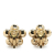 Chanel AB Chanel Gold Gold Plated Metal CC Crystal Flower Clip on Earrings Italy