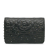 Chanel AB Chanel Black Calf Leather Studded skin Camellia Wallet On Chain Italy