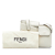 Fendi B Fendi White Calf Leather Bustine Mini Century Italy