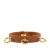 Hermès B Hermès Brown with Gold Calf Leather Mini Dog Anneaux Wrap Bracelet France