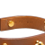 Hermès B Hermès Brown with Gold Calf Leather Mini Dog Anneaux Wrap Bracelet France