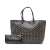 Goyard AB Goyard Black Coated Canvas Fabric Goyardine Saint Louis PM France