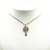 Chanel B Chanel Silver Brass Metal Palladium Plated CC Crystal Pendant Necklace France