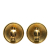 Chanel AB Chanel Gold Gold Plated Metal Logo Clip On Earrings France