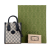 Gucci AB Gucci Brown Beige with Black Coated Canvas Fabric Mini GG Supreme Interlocking G Satchel Italy