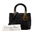 Christian Dior B Dior Black Lambskin Leather Leather Medium Lambskin Cannage Lady Dior Italy