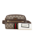 Gucci AB Gucci Brown Beige Coated Canvas Fabric Small GG Supreme Ophidia Belt Bag Italy