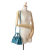 Bottega Veneta B Bottega Veneta Blue Nappa Leather Leather Mini Nappa Intrecciato Roma Satchel Italy