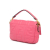 Fendi B Fendi Pink Calf Leather Mini Zucca Embossed Baguette Satchel Italy