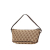 Gucci B Gucci Brown Beige Canvas Fabric GG Boat Italy