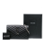 Saint Laurent AB Saint Laurent Black Calf Leather Grain De Poudre Cassandre Envelope Wallet on Chain Italy