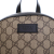 Gucci AB Gucci Brown Beige with Black Coated Canvas Fabric Small GG Supreme Eden Day Backpack Italy