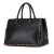 Valentino B Valentino Black Calf Leather Rockstud Satchel Italy