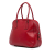 Prada B Prada Red Calf Leather Cinghiale Bauletto Handbag Italy