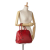 Prada B Prada Red Calf Leather Cinghiale Bauletto Handbag Italy