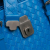 Bottega Veneta AB Bottega Veneta Blue Calf Leather Small Intrecciato Roma Italy