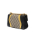 Gucci AB Gucci Brown Beige with Black Coated Canvas Fabric Small GG Supreme Padlock Crossbody Italy