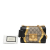 Gucci AB Gucci Brown Beige with Black Coated Canvas Fabric Small GG Supreme Padlock Crossbody Italy