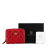 Versace B Versace Red Calf Leather Quilted skin Medusa Compact Wallet Italy