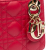 Christian Dior AB Dior Red Lambskin Leather Leather Micro Lambskin Cannage Lady Dior Italy