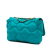 Chanel B Chanel Blue Turquoise Calf Leather Small Iridescent skin Chesterfield Flap Italy