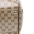 Gucci B Gucci Brown Beige Coated Canvas Fabric GG Crystal Duffle Bag Italy