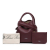 Loro Piana AB Loro Piana Red Burgundy Calf Leather Small Grained skin Bale Bag Italy