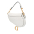 Christian Dior B Dior White Calf Leather Mini Saddle Italy