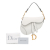 Christian Dior B Dior White Calf Leather Mini Saddle Italy