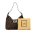 Fendi B Fendi Brown Canvas Fabric Zucca Shoulder Bag Italy