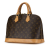 Louis Vuitton B Louis Vuitton Brown Monogram Canvas Canvas Monogram Alma PM France