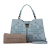 Bottega Veneta B Bottega Veneta Blue Light Blue Calf Leather Intrecciato Napoli Satchel Italy