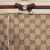 Gucci B Gucci Brown Beige with White Canvas Fabric GG Mayfair Tote Italy